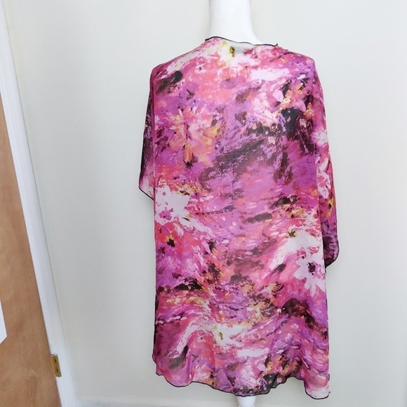 Profile Apparel Pink Multicolored Abstract Kimono - Picture 2 of 4